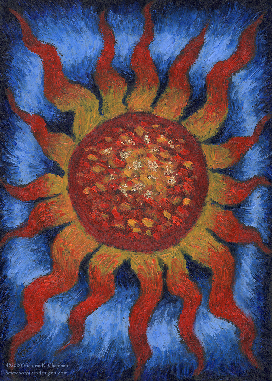 sun oil pastel