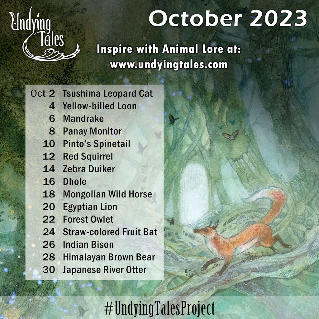 Undying Tales Art Prompts for October 2023. Click to view website of the prompts.