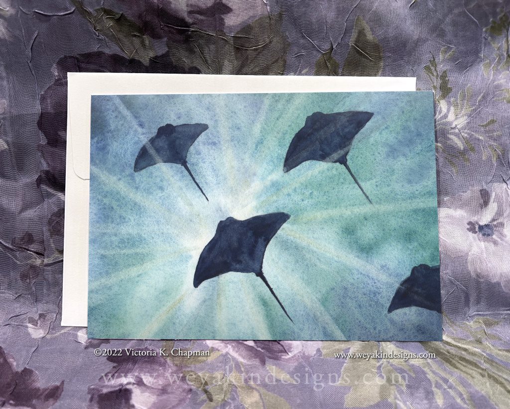 "Rays of Light" 5x7" Blank Art Greeting Card with Envelope