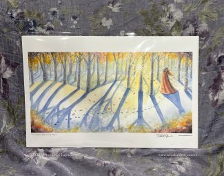 "Snow in Autumn" Original Digital Art Print, Unmatted