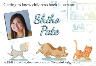 Getting to know children's book illustrator, Shiho Pate! A KidLit Connection Interview on WeyakinDesigns.com.